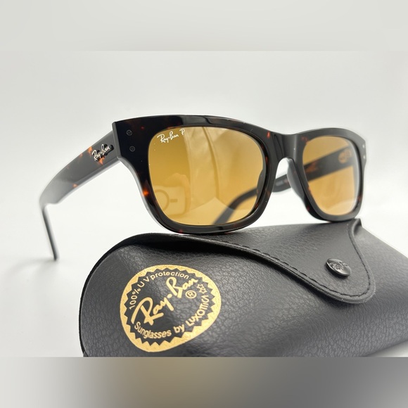 By Ray-Ban Tortoise RB2383 Polarized Sunglasses Brown Lens 2025 Mr Burbank - Picture 6 of 13